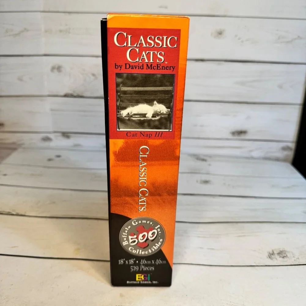 Classic Cats Cat Nap‎ II & III Buffalo Games 500 Pc Puzzle Lot David McEnery